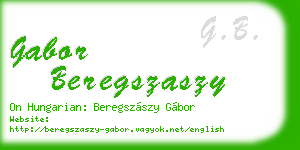 gabor beregszaszy business card