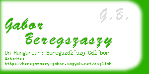 gabor beregszaszy business card